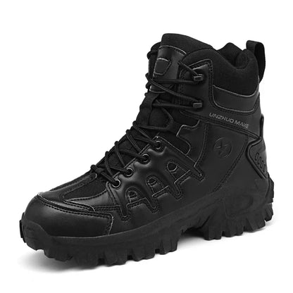 Men Combat Boots Waterproof Non-Slip Hiking Boots Anti-Puncture Anti-Sprain Work Boots