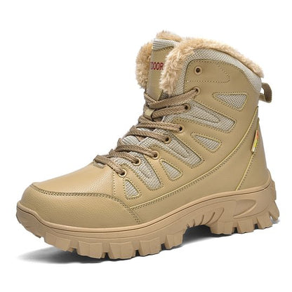 Men Combat Boots Waterproof Non-Slip Hiking Boots Anti-Puncture Anti-Sprain Work Boots